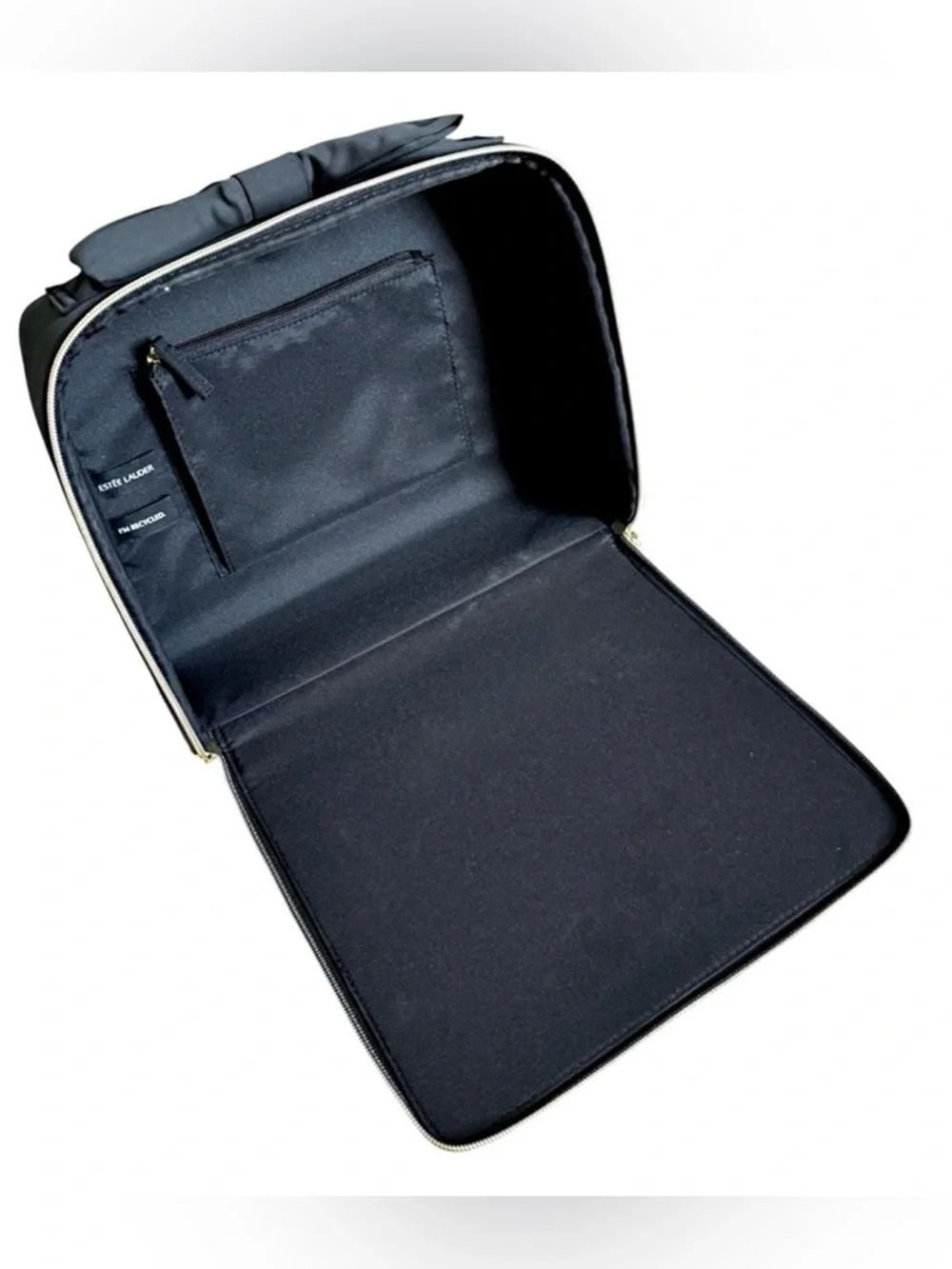 Estee Lauder Black Satin Cosmetic Train Case